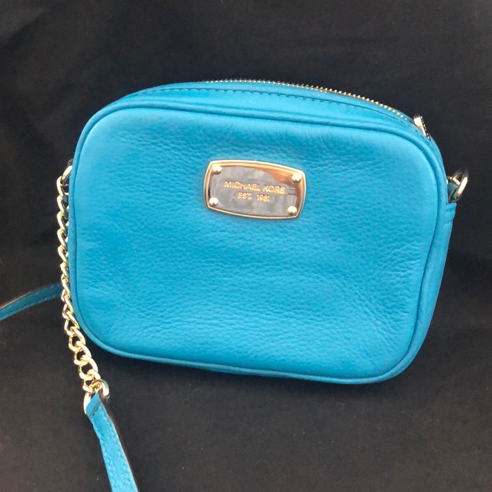 Michael Kors blue shoulder bag